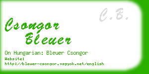 csongor bleuer business card